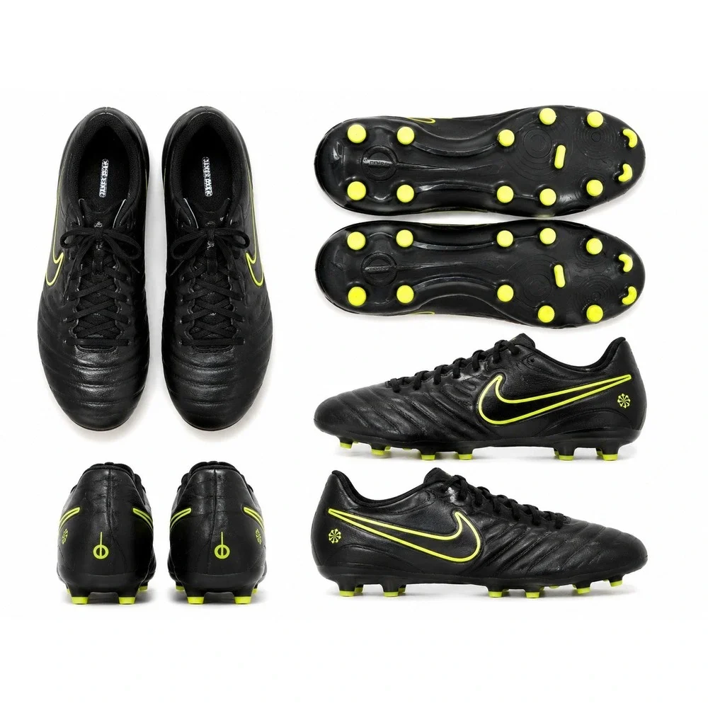 Nike Tiempo Legend Black‎ Volt Soccer Cleats FG Youth Cleats
